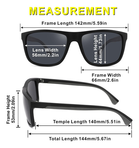 Acavefox Gafas De Sol Polarizadas Hombres Pesca Golf Conducc