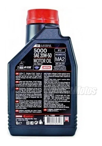 Aceite Moto Motul 5000 4t X 4lts Semisintetico 20w50 Avant