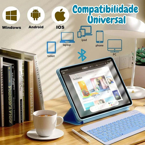 Kit Teclado E Mouse Sem Fio Al-313d Azul - Altomex