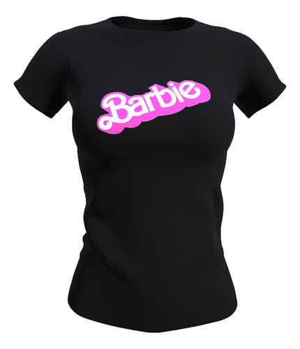 Polera De Mujer Barbie, Barbie Pelicula Logo, 100% Algodón