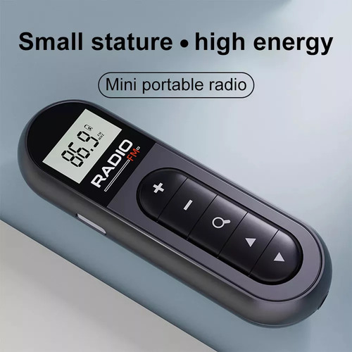 Mini Radio Personal Recargable Con Clip Para El Cuello