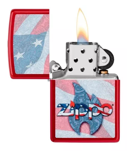 Encendedor Zippo original a prueba de viento 250 EE. UU. con patrón de  letras láser Eagle sellado, fabricado en Estados Unidos, súper rápido