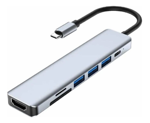 Adaptador Tipo C- Usb C 7 En 1 A Con Conector Hdmi