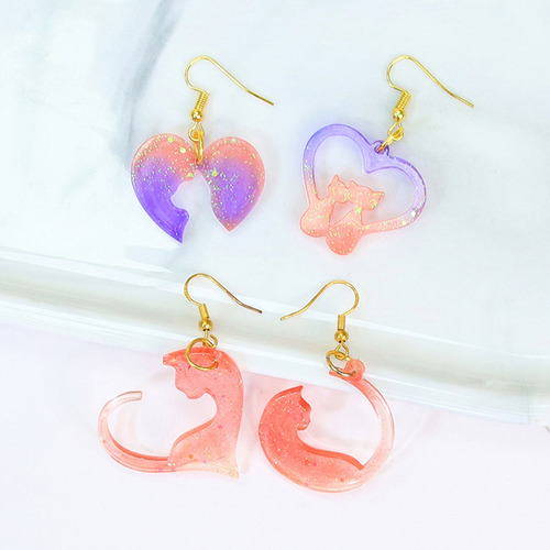 (163 #mold) Moldes Colgantes Y Pendientes De Silicona Con Fo