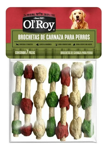 Carnaza Para Perro Ol'roy Brochetas 7 Piezas