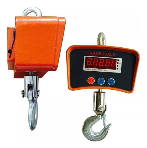 Balanza Colgantes 500kg Dijitales Pantalla Led 220v Recargab Naranja