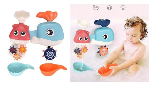 Brinquedo De Parede De Banho Com Estação Cascata Baleia
