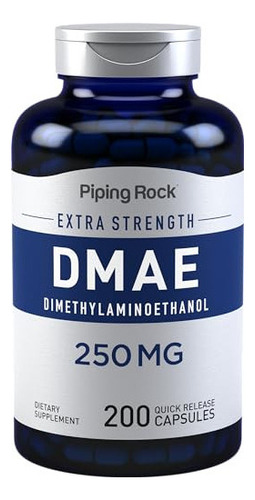 Piping Rock Dmae 250 Mg | 200 Cápsulas | Suplemento De Dime