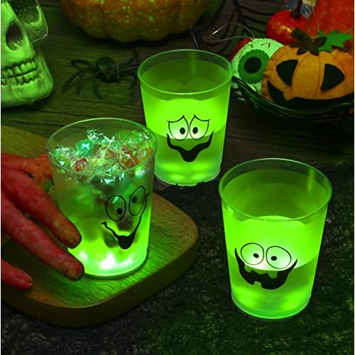 12 Vasos De Plástico Brillantes De Halloween Que Brill...