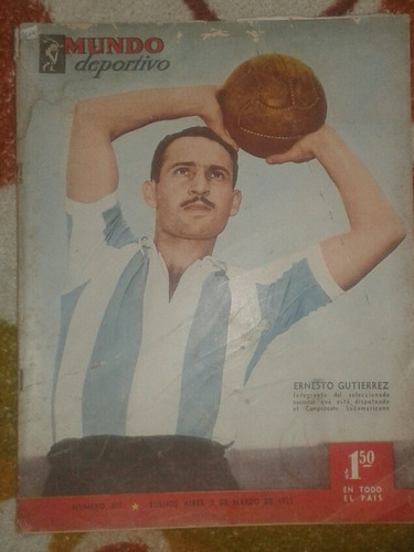 Revista Mundo Deportivo Ernesto Gutierrez 03 03 1955