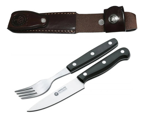 Imagen 1 de 3 de Juego Asador Boker Arbolito Hoja 9,5cm Inox Fc5704 Cabo Pom