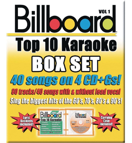 Tyme Karaoke Cd+g Billboards Top 10 Box Set Juego 4