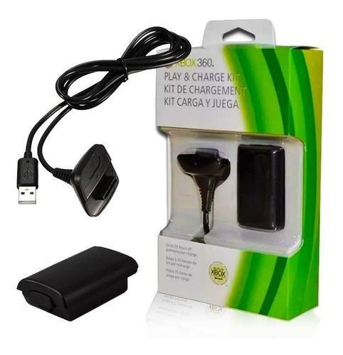 Kit 1 Bateria P/ Controle Xbox 360 + 1 Cabo Carregador 1.4m Voltagem de entrada 2,7V de saída