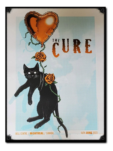 #1440 - Cuadro Decorativo The Cure Gato Música Rock Poster 