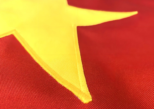 Bandeira Da China 2 Panos (1,28 X 0,90) Bordada