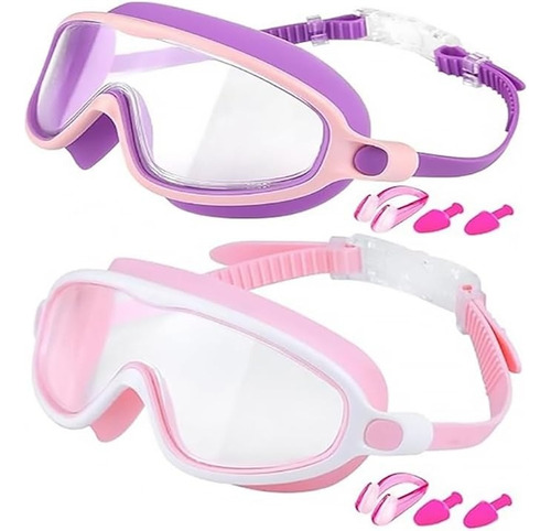 Gafas De Natación Ajustables De Silicona Para Niños 2pz