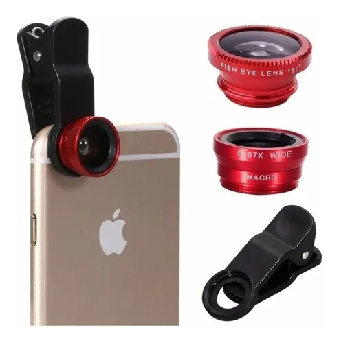 comprar Lente Zoom Ojo De Pez Gran Angular iPhone Celular Tablet