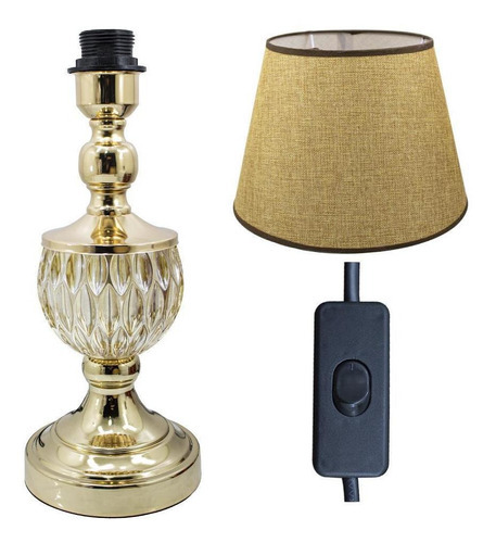 Lámpara de mesa moderna Marina Gold para dormitorio, 50 cm