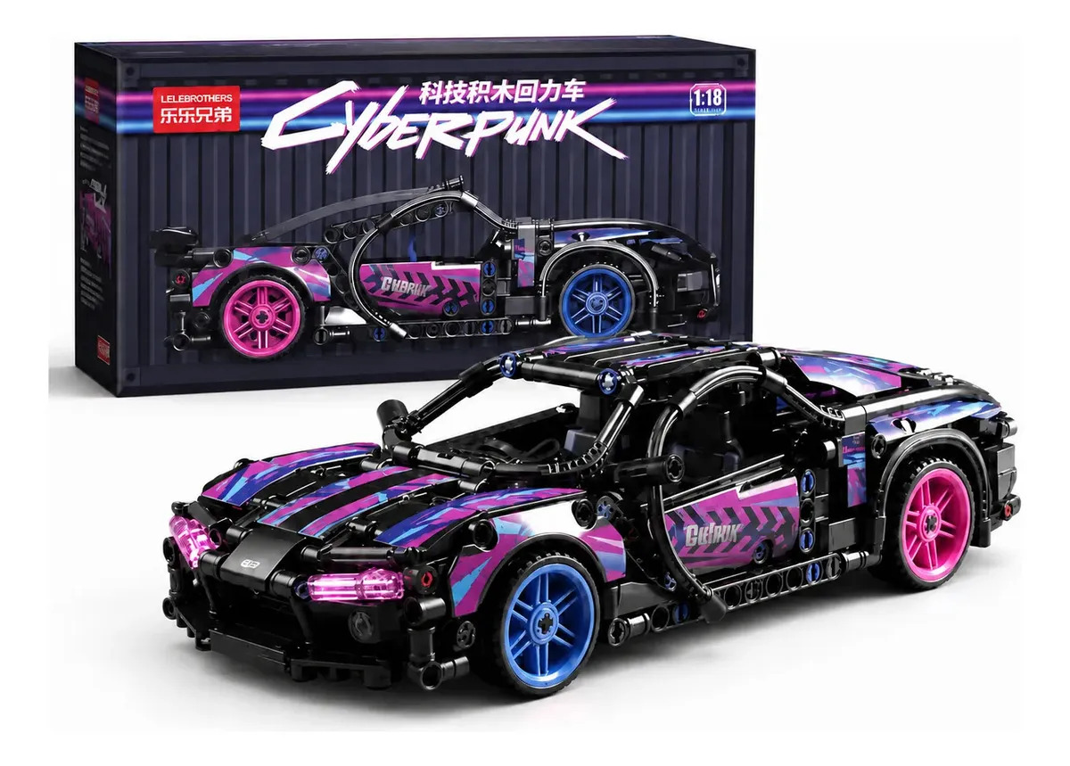 Blocos De Montar Carrinho Ferrari Cyberpunk 513 Peças 423 Cyberpunk