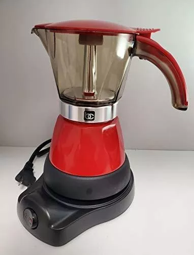 Bene Casa - Cafetera eléctrica Espresso Maker 1-3 Cup Rojo, Cafetera  Eléctrica Roja de 3 Tasa Modelo BC-95514.