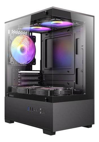 Gabinete Gamer Antec Vcx100m Rgb Elite - Incluye 5 Coolers De 120mm Frgb