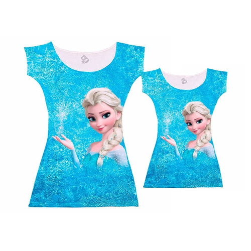 vestido frozen mae e filha