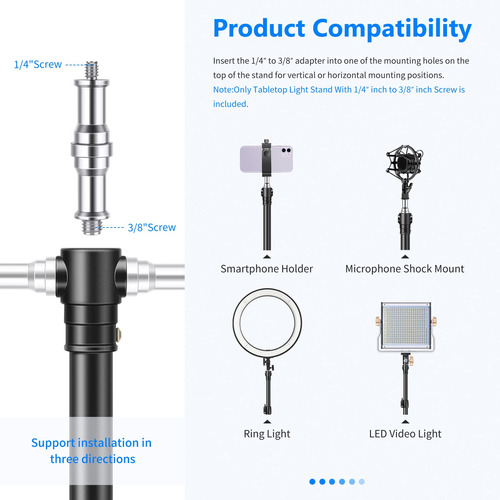 Neewer Anillo Luz Computadora Base Apoyo Soporte Mesa Para