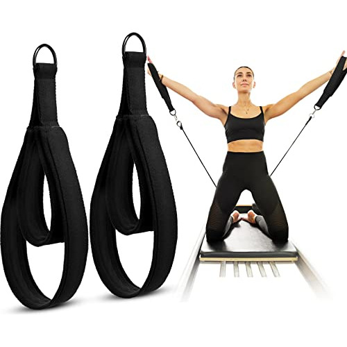 2 Pcs Pilates Double Loop Straps For Reformer Feet Fitn...