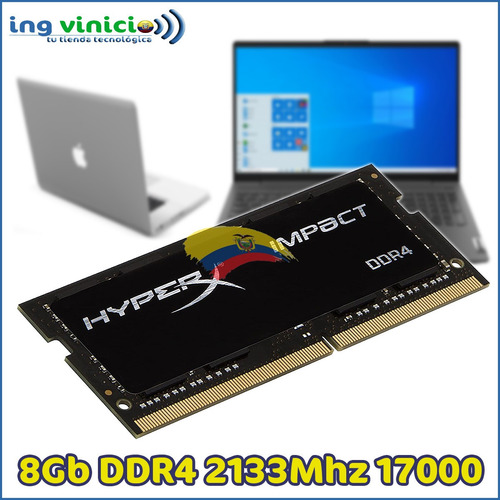 Memoria Ram Kingston 8g Hyper So-dimm Ddr4 Pc4-17000 2133