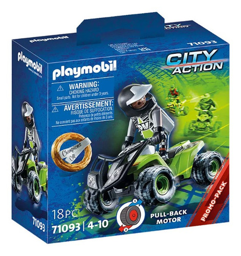 Figura Armable Playmobil City Action Carreras Speed Quad 18