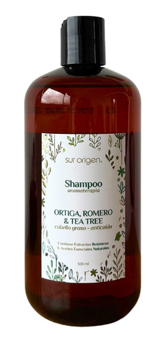 Shampoo Ortiga, Romero & Tea Tree Sur Origen 500 Ml 