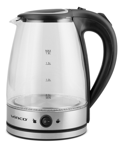 Pava eléctrica Winco W83 transparente 220V 1.8L