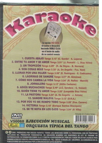 Legoz Zqz Dvd - Karaoke Tango - Sellado - Ref- 1067