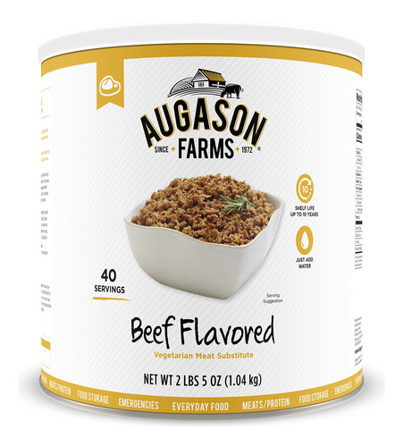 Augason Farms Sustituto De Carne Vegetariana Con Sabor A Car