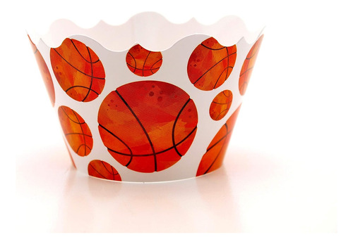 Suministros De Baloncesto Para Cupcakes (12 Unidades)  Dive