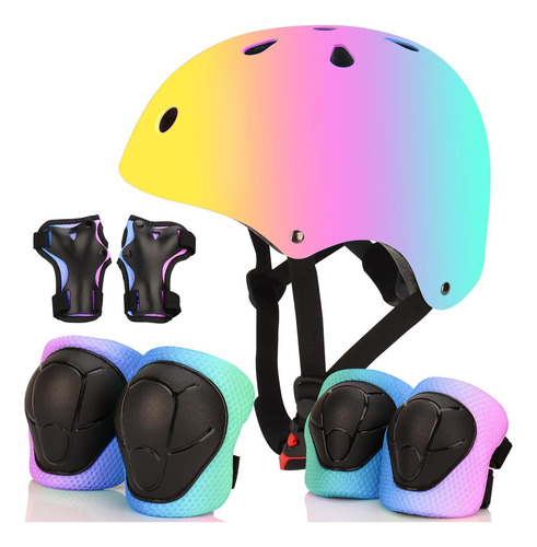 Casco De Bicicleta Ajustable De Gradiente De Color Con De Y