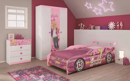 Guarda-Roupa Barbie Premium Branco e Pink Outlet Pura Magia