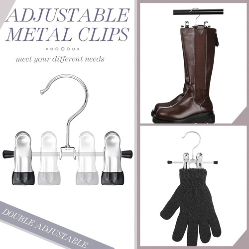 30 Ganchos De Acero Con Clips Ajustables - Organizador Multi