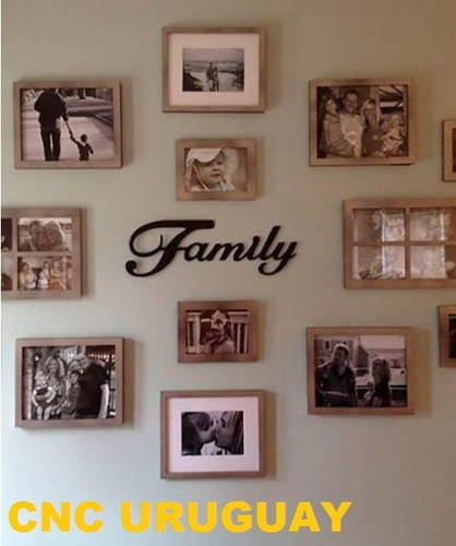 Imagen 2 de 3 de Family Para Decoracion Letras En Madera Decoración