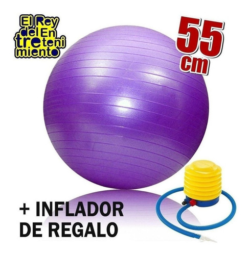 Pelota De Pilates 75cm Fitness Yoga Gym + Inflador - El Rey