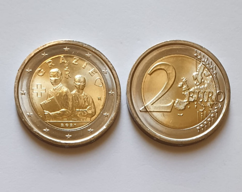 Monedas Mundiales : Italia 2 Euros Pandemia Covid 2021