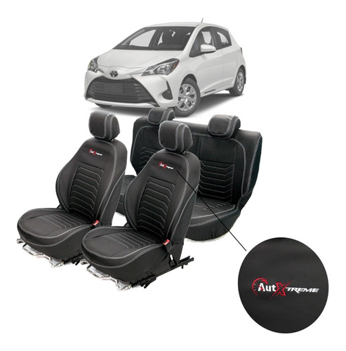 Capa De Couro Banco Autoxtreme Toyota Yaris Sedan Apartir 19