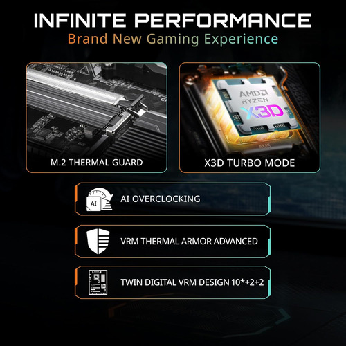 Gigabyte B850m Gaming X Wifi6e Amd Am5 Lga 1718 Motherboa...