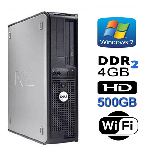 Cpu Dell Mini Optiplex Dual 4gb Hd 500gb Dvd Wifi