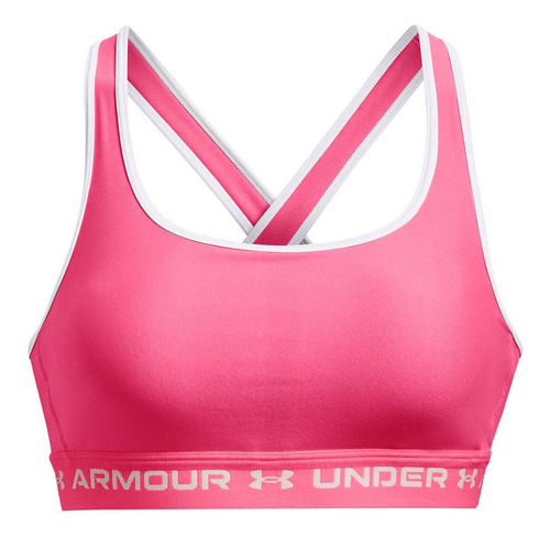 Peto Mujer Ua Crossback Mid Bra Rosa Under Armour