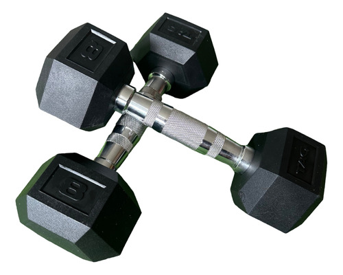 Par De Mancuerna Hexagonal 8 Lbs