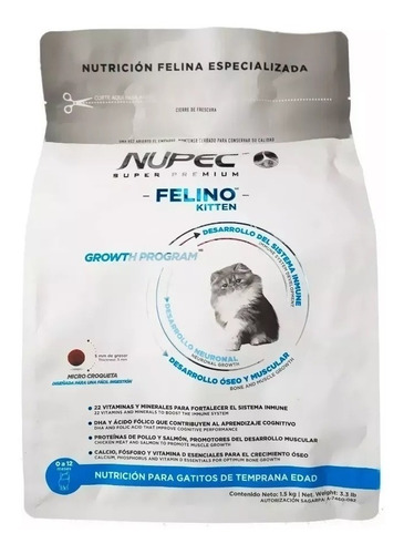 Nupec Kitten De 1.5kg Nutrición: Especializada En Gatitos