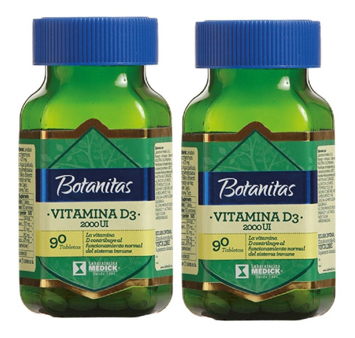 2 Vitamina D3 2000ui X 90tab - Unidad a $256