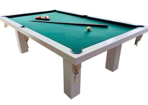 Mesa De Pool Premium Blanco + Tapa Ping Pong Y Accesorios!!!