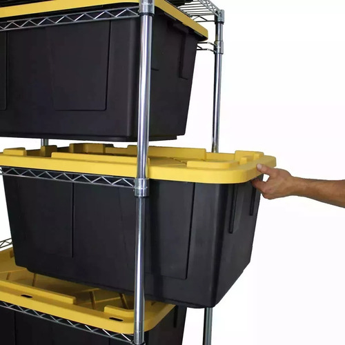 Caja Plástico Uso Rudo Almacenamiento 3pz Greenmade 102 Lts
